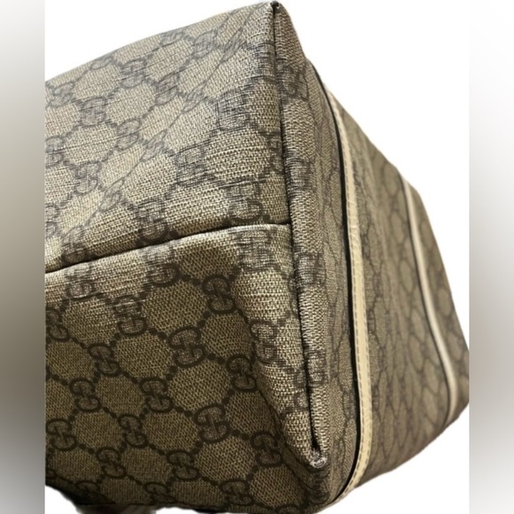 GUCCI Supreme GG Plus Monogram Large Joy Tote, Cream & Brown - Picture 7 of 12